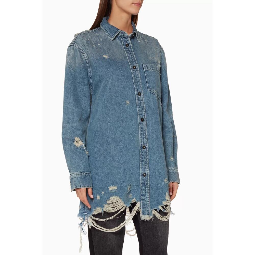 Alexander Wang Distressed Denim Jacket - image 2